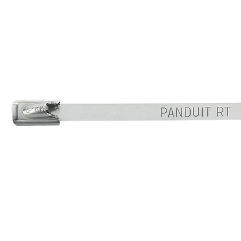 Pan-Steel Retained Tension Ties speed up installation with a unique self-locking head design that locks into any part of the stainless steel tie. Plus, the patented locking head design provides the highest rated tension in the industry, fastening tightly to high-vibration armored cable, pipe, tubing, conduit, rubber boots, heat shields and more. Standard cross section, Max bundle diameter: 2.0in, 12.2in, Tensile strength: 800, 100pc.