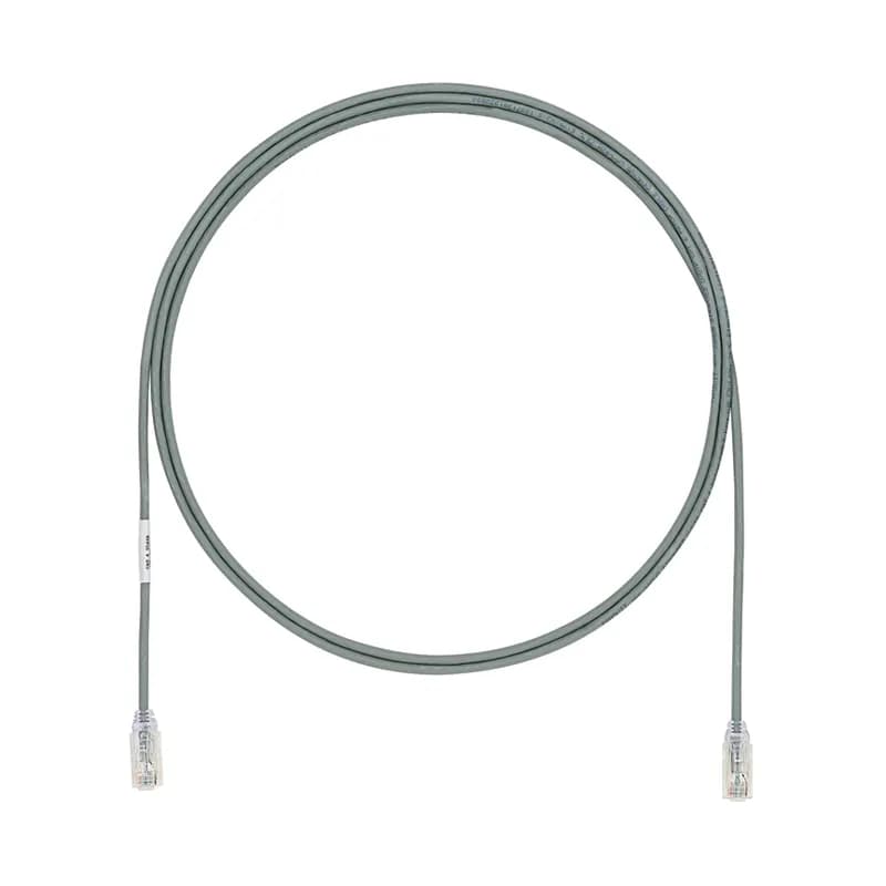 The TX6A-28 Cat 6A UTP Patch Cord is a 3-Foot, 0.185-inch (4.7mm) diameter, Grey cord constructed of 28 AWG unshielded, twisted pair, solid, CM/LSZH cable with high-performance modular plugs. Its compact 28 AWG design simplifies installation and management. The tangle-free latch prevents snags and ensures a fast release, streamlining moves, adds, and changes. Enabled with RapidID, the product has pre-installed barcodes for simple port mapping using RapidID software.