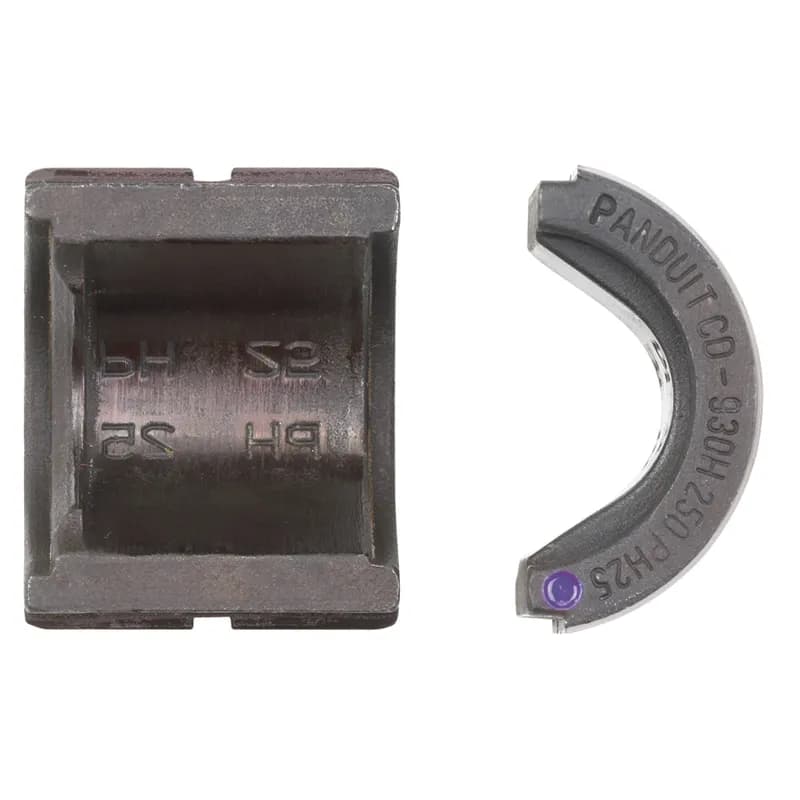 Crimp die for CT-930. Crimps GCE1/0-1/0, E Style Grounding Connectors and GCC6X61/0-1/0, Grounding Cross Connectors.