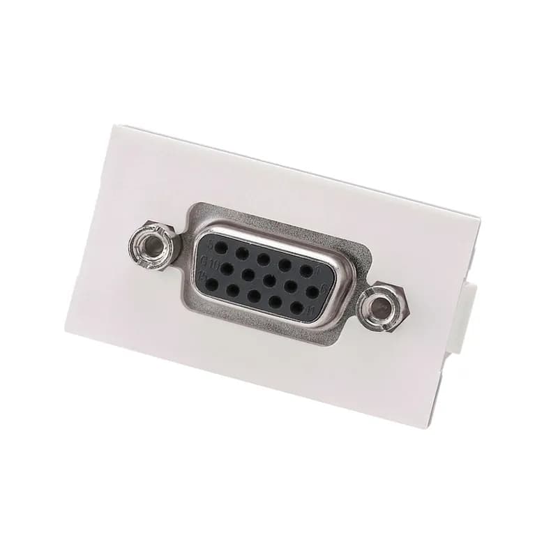 1/3 insert with 15-pin high density female to female coupler, SVGA capable, arctic white.