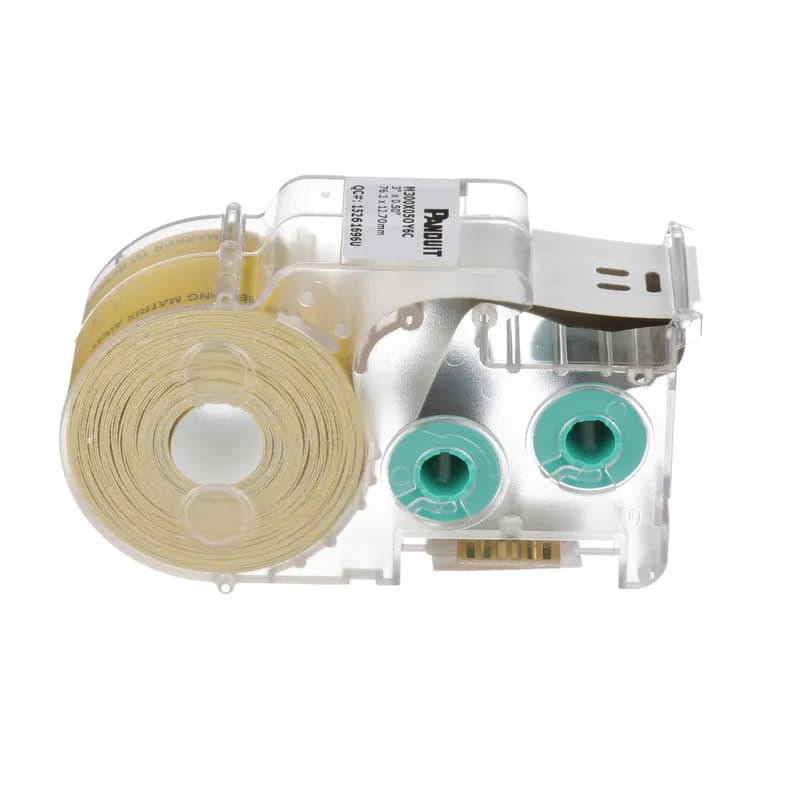 The M300X050Y6C Polyester Marker Plate contains an integrated memory device for automatic formatting, recall of last legend used, and the number of labels remaining in the cassette. Marker plates are designed for use on larger diameter wire/cables and may be applied after all terminations are complete. Compatible with Easy-Mark Plus Labeling Software. For use with LS8E and LS8EQ printers. Polyester. 3" x 0.5" (76.2 mm x 12.7 mm). Color Yellow. 1 cassette