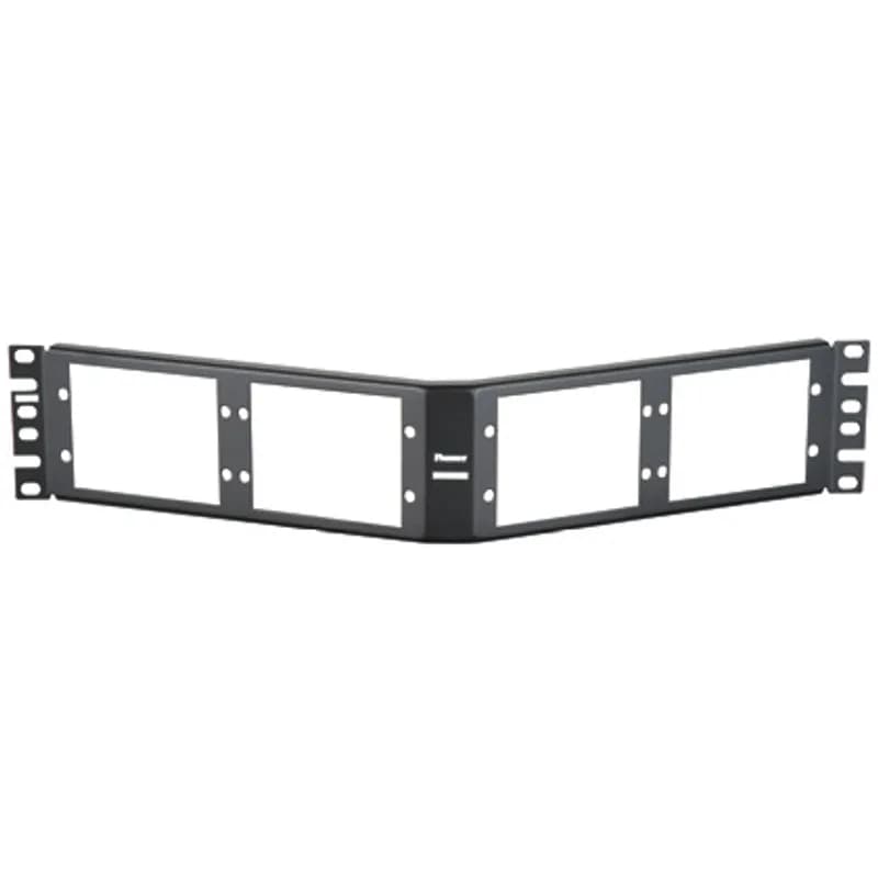 The Opticom angled fiber patch panel is used with FMT1A and FMT2A trays and holds up to eight Opticom Cassettes or FAP adapter panels. It is compatible with all 19 wide EIA rack mount installations, is black powder coated steel, and fits in a 2 RU footprint.