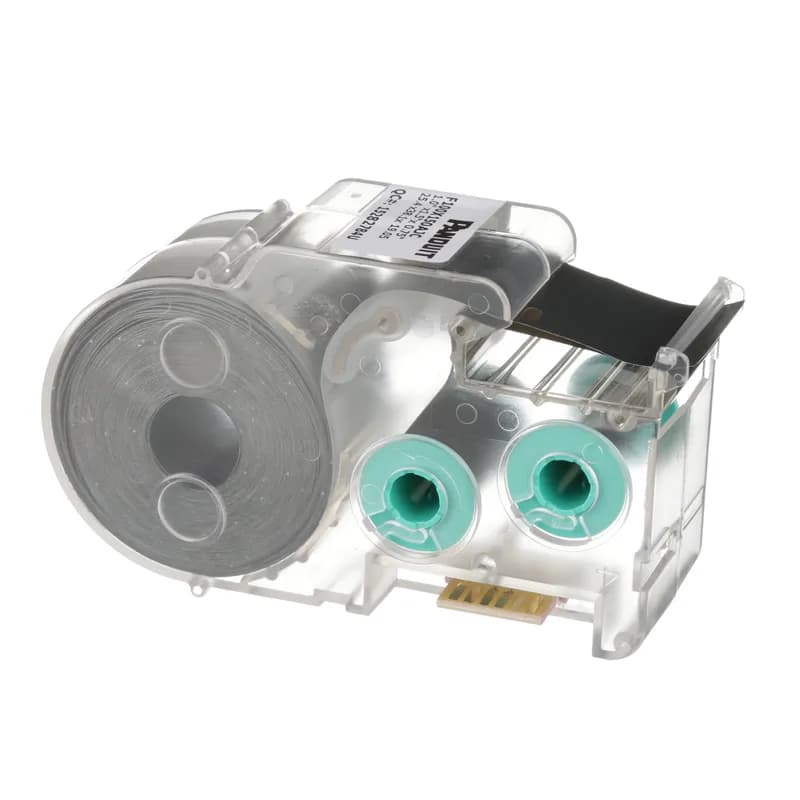 The F100X150AJC Thermal Transfer Flag Label offers improved legibility and more informational space for small wires and cables, providing clearer, more complete identification. The design allows the application of the flag as a permanent adhesive label or a repositionable non-adhesive label. Compatible with Panduit Easy-Mark Labeling Software. For use with LS8E and LS8EQ printers. Polyester 1.0"x1.50" (25.4mm x 38.1mm) Cable diameter 0.12"-0.20" (3.1mm - 5.2mm) Color White. 200 labels/cassette.