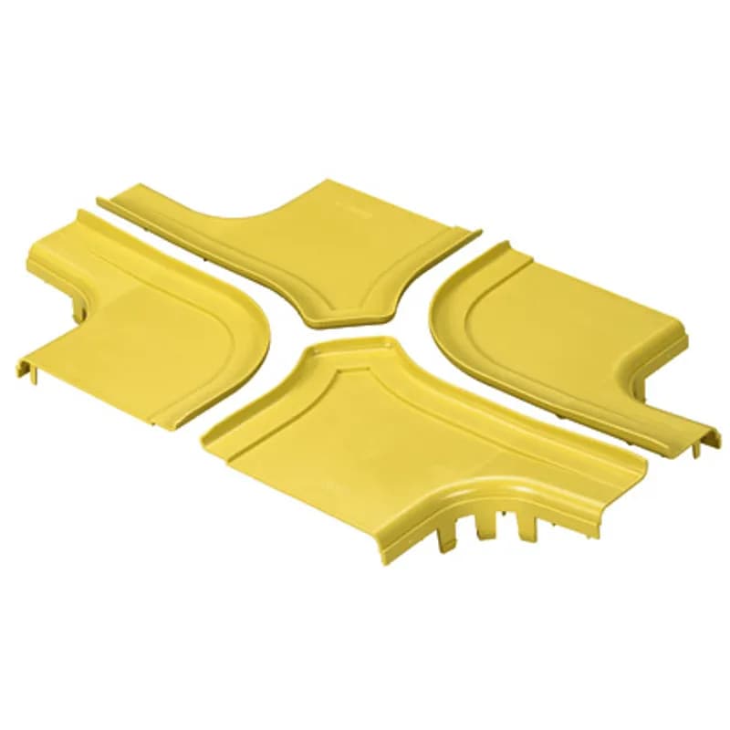 Panduit FRFWCSC12W4YL - Optional split cover for the four way cross fitting FRFWC12X4W4YL. Snap-on feature allows cover to be installed and removed with no tools required. Creates radiused 3/4 (19mm) opening for easy access to add or remove cables.