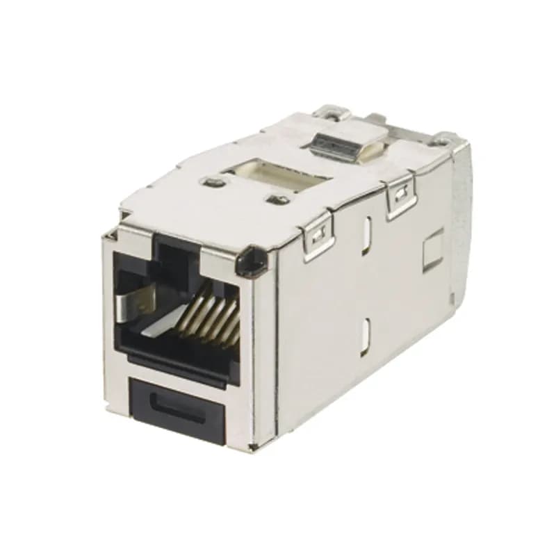 The Mini-Com Cat 6A Shielded RJ45 TG Keyed Jack Module is designed to terminate shielded 4-pair, 22-26 AWG twisted pair cable and only allow same-color Keyed Panduit Patchcords to be inserted. Each module is 100% factory tested to exceed industry standard performance requirements. TG style termination eliminates the need for a termination tool. Each jack is individually serialized for traceability and is compatible with Mini-Com Modular Patch Panels and Faceplates.