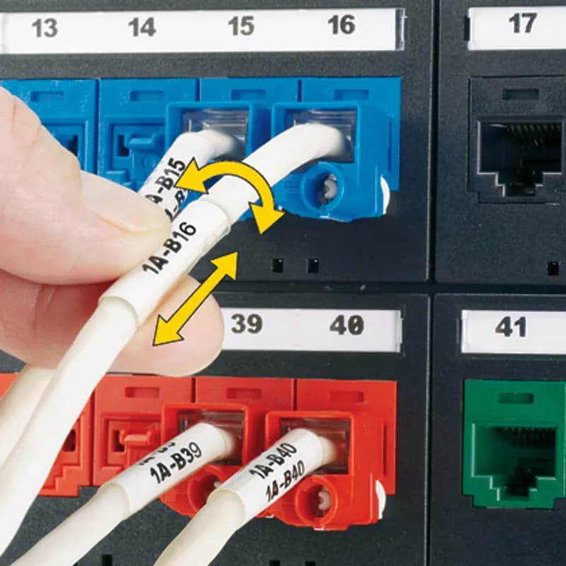 Panduit R100X150V1T - The thermal transfer Turn-Tell label made of vinyl has an innovative design that allows it to rotate to any angle for improved visibility, aesthetics, and easy repositioning on wires and cables. The label has a print-on area 0.50" (12.7 mm) high. It can easily be installed on existing terminated wires and assemblies and does not require disconnecting wires or cables. It is clear with a white print-on area color. The label is 1.0" wide and 1.50" long (25.4 x 38.1 mm). It has a 3.0" (76.2 mm) core and supports 10-6 AWG wire /cable, Cat 5e/6/6A UTP and Cat 5e FTP cable. It has 4 labels per row and comes in packages of 2500. It can be used with Easy-Mark Plus Labeling Software.