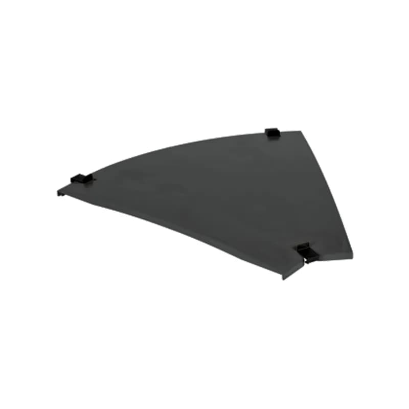 Optional solid cover for the horizontal 45 angle fitting FRH4524X4BL. Snap-on feature allows cover to be installed and removed with no tools required.