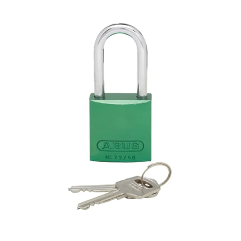 Panduit PSL-7GR-LS - Aluminum body padlock, 3.00" long shackle, green.
