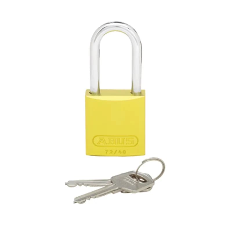 Panduit PSL-7YL-LS - Aluminum body padlock, 3.00" long shackle, yellow.