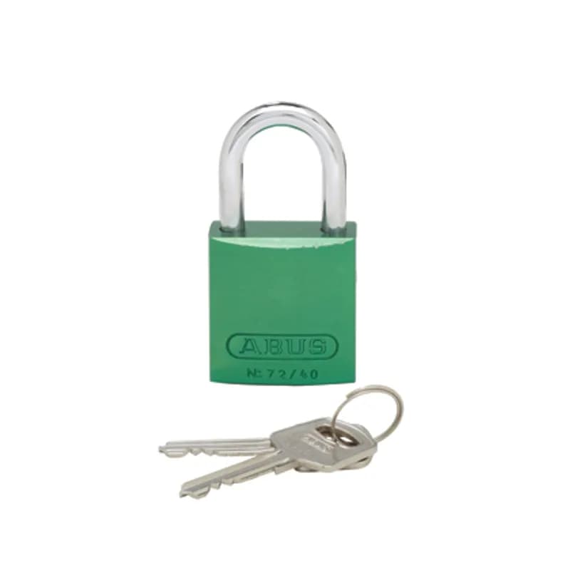 Panduit PSL-7GR - Aluminum body padlock, 1.06" shackle, green.