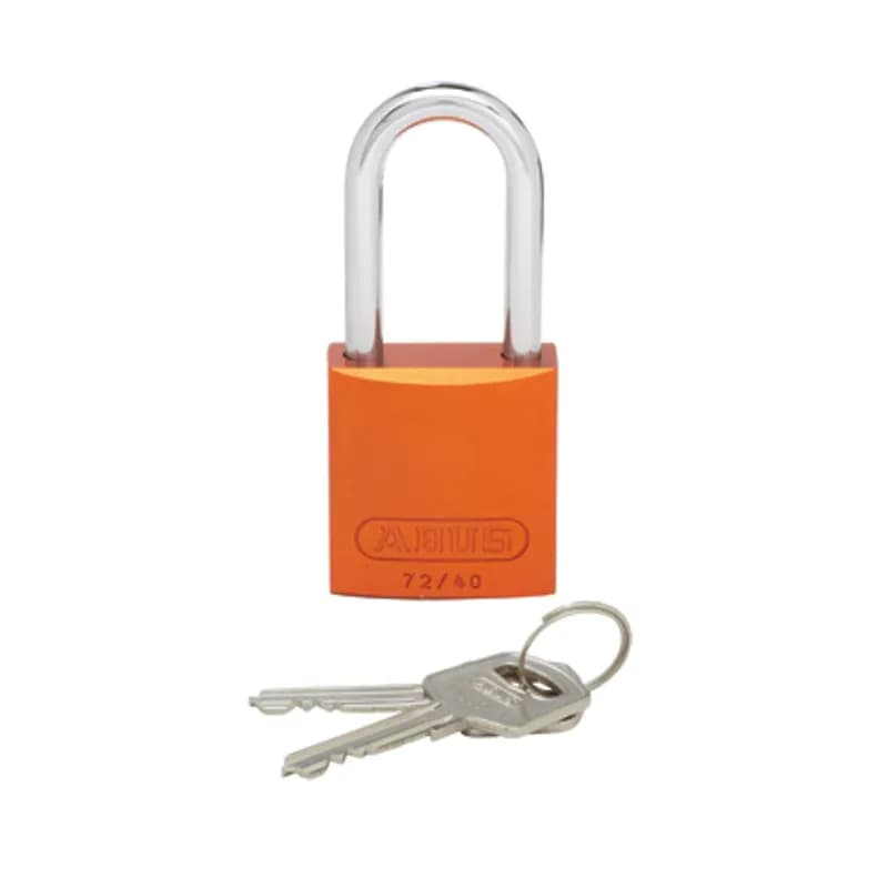 Panduit PSL-7OR-LS - Aluminum body padlock, 3.00" long shackle, orange.