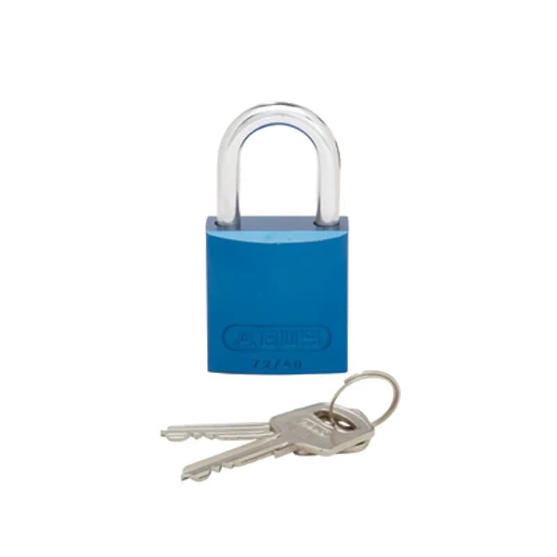 Panduit PSL-7BU - Aluminum body padlock, 1.06" shackle, blue.