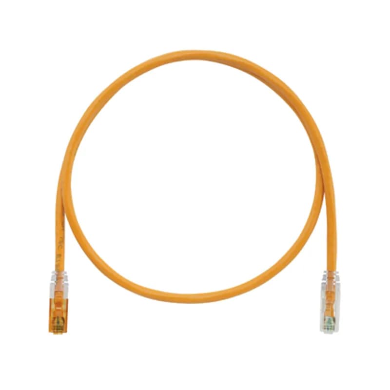 The TX6 PLUS Keyed Cat 6 UTP Patch Cord is a 7-Meter, Orange cord constructed of 24 AWG, unshielded, twisted pair, stranded, CM cable. It's equipped with a TX6 PLUS Keyed Modular Plug on one end and a Non-Keyed Modular Plug on the other. The tangle-free latch prevents snags and ensures a fast release, streamlining moves, adds, and changes. Enabled with RapidID, the product has pre-installed barcodes for simple port mapping using RapidID software.