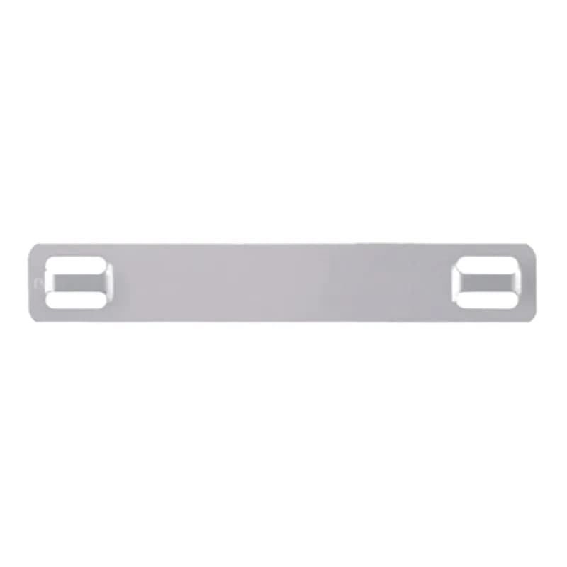 Aluminum marker plate, aluminum color.