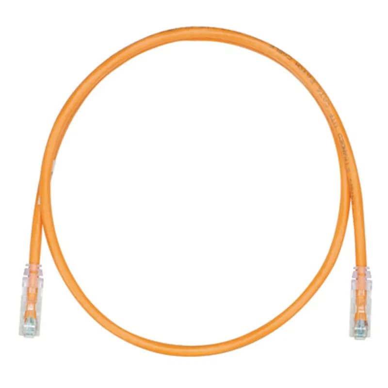 The TX6 PLUS Cat 6 UTP Patch Cord is a 10-Meter, Orange cord constructed of 24 AWG, unshielded, twisted pair, stranded, CM cable with high-performance modular plugs. Its tangle-free latch prevents snags and ensures a fast release, streamlining moves, adds, and changes. The slender strain relief boot provides easy access in high-density applications. Enabled with RapidID, the product has pre-installed barcodes for simple port mapping using RapidID software.