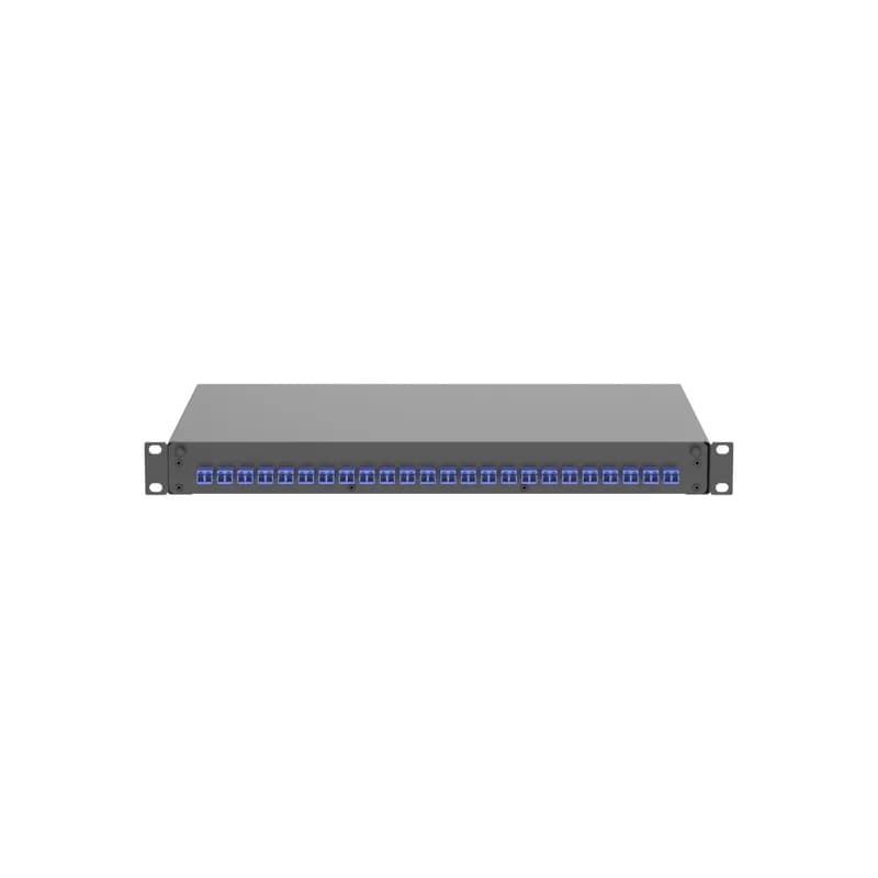 The NetKey Fiber Drawer comes preloaded with 24 LC Duplex adapters for OS1/OS2 singlemode fiber for fast and easy cabling and installation.
