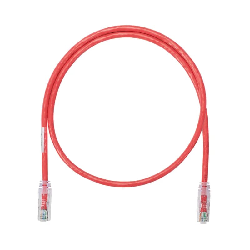 The NetKey Cat 6 UTP Patch Cord is constructed of 24 AWG, unshielded, twisted pair, stranded, CM cable with enhanced performance modular plugs. The patented tangle free latch prevents snags and provides easy release saving time on frequent moves, adds, and changes. The patch cord s slender strain relief boot provides easy access in high-density applications. The patch cord is 3 feet in length and red.