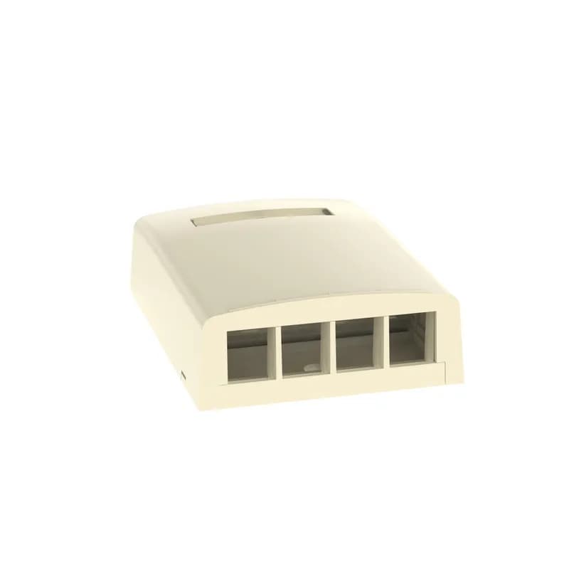 Panduit NK4BXEI-AY - The NetKey Surface Mount Box accepts four keystone modules. The box offers a variety of mounting options using adhesive tape, screws, or optional magnet. The box can be identified with an adhesive label and is electric ivory.
