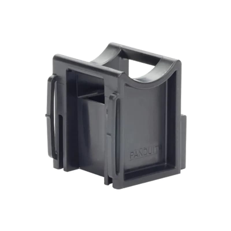 Panduit OMTM-S25-C0 - The multiple gang cable tie mount in black is used to fasten wires and cables at one inch above a mounting surface at equal spaced distances. It uses a 1/4" (M6) screw mounting method and made of weather-resistant nylon 6.6, which increases mechanical strength, heat and wear resistance, and stiffness. The cable tie mount is 1.09" long x 0.90" wide (27.6 x 22.9 mm). It is designed for outdoor environments and used with cable ties M, I, S, and LH. It is recommended for use with LH cross section cable ties when a cable tie passes around two adjacent rungs. It comes in packages of 100.