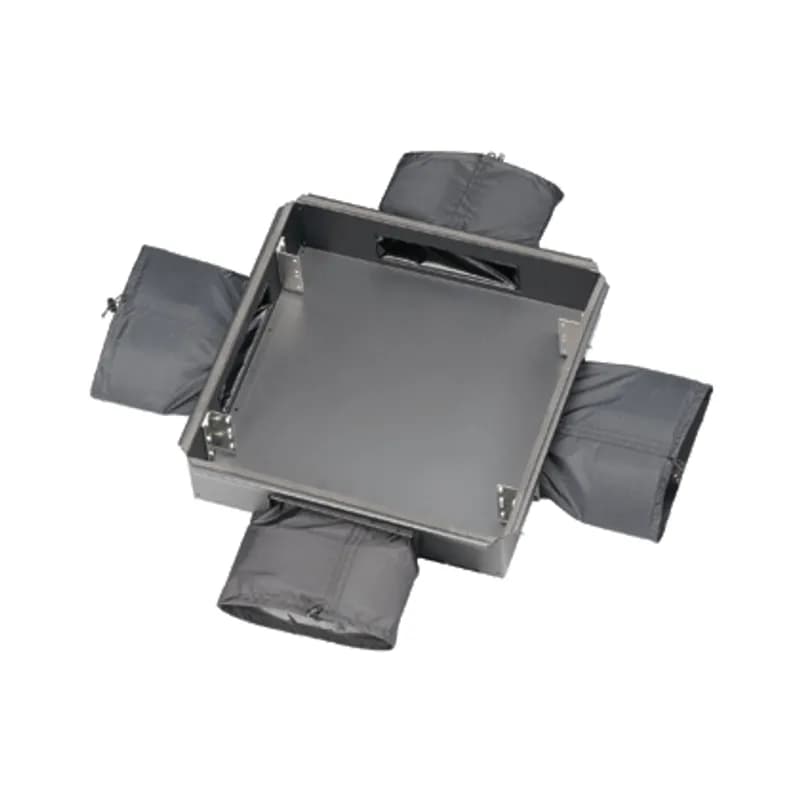 PanZone 4RU Raised Floor Enclosure; Accepts 4 RU of standard patch panels or 2 RU of QuickNet Pre-Terminated Assemblies or Cassettes