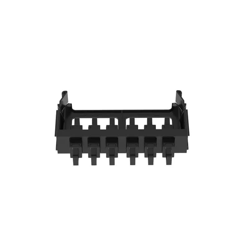 The QuickNet SFQ MPO Fiber Adapter Panel Type B features 6 MPO key-up/key-up adapters. It snaps quickly into the rear of QuickNet Patch Panels for easy network deployment and quick migration. It is charcoal gray and comes with installed dust caps.