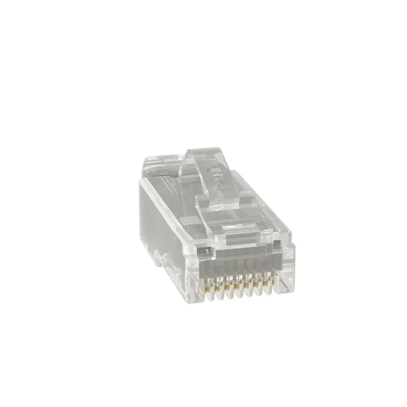 The Category 6 UTP Modular Plug, 30 AWG, is used to terminate 4-pair, 30 AWG, UTP twisted-pair cabling.