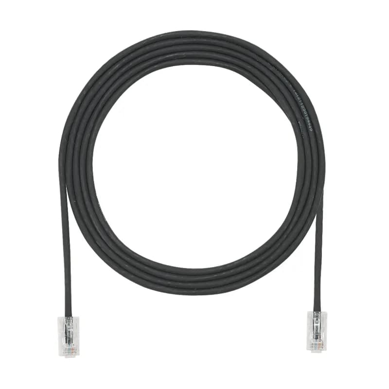 Panduit UTP28X7BL - The TX6A-28 Cat 6A UTP Patch Cord is a 7-Foot, 0.185-inch (4.7mm) diameter, Black cord constructed of 28 AWG unshielded, twisted pair, solid, CM/LSZH cable with high-performance modular plugs. Its compact 28 AWG design simplifies installation and management. The tangle-free latch prevents snags and ensures a fast release, streamlining moves, adds, and changes. Enabled with RapidID, the product has pre-installed barcodes for simple port mapping using RapidID software.