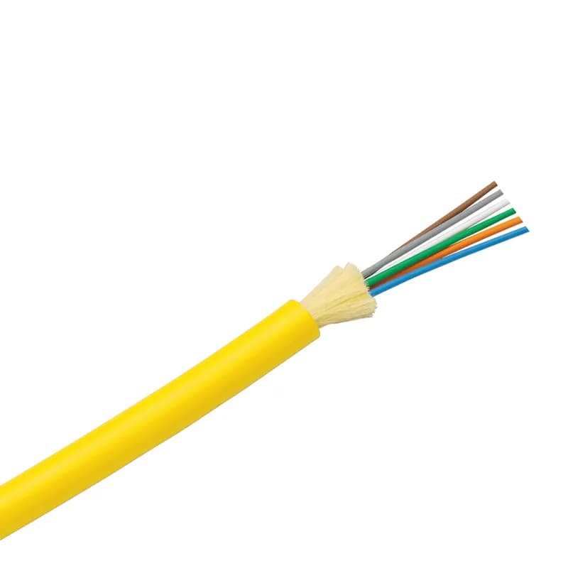 Panduit FSDP906Y - The 6 fiber indoor distribution cable is OS2, Plenum (OFNP) rated and features 900um buffered fibers.