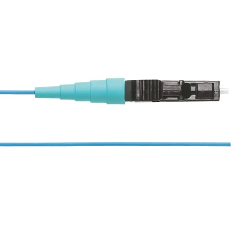 The simplex fiber patch cord is OM4 900 m buffered with no jacket. Additionally, it is LC to pigtail with standard insertion loss and is 3 meters in length.