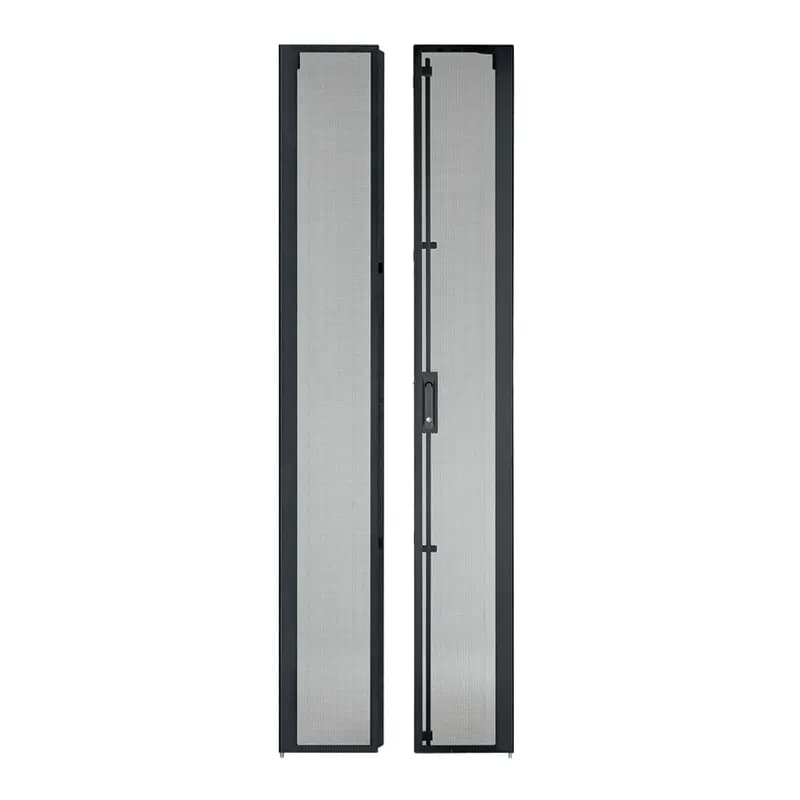 Split doors for 42 RU 600mm wide cabinet. Color: Black