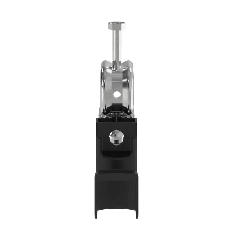 StrongHold JP75SBC50RB-L20 J-Pro J hook with Screw-On Beam Clamps have a patented design, featuring complete horizontal and vertical 1" bend radius as well as 360 degree rotation. This feature prevents pinch points and degradation of cable performance. They are suitable for use in air handling spaces and are UL listed. For use with flanges 5/16" to 1/2" (7.9mm - 12.7mm) thick and 0.75 (19.0mm) max bundle capacity. Made of Nylon 6.6, are black in color and come in packages of 50.