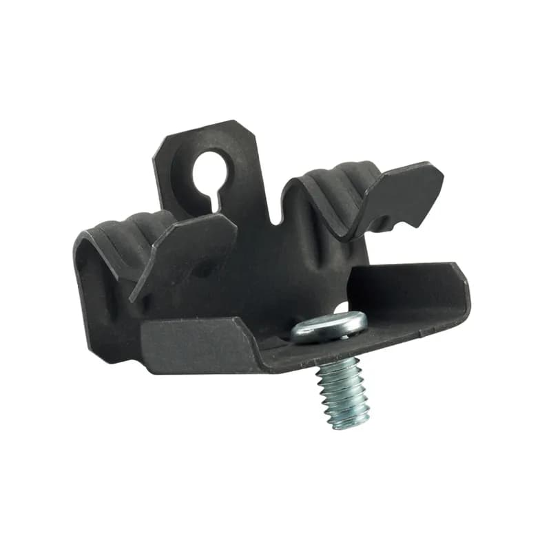 Beam clamp for 5/16" - 1/2" flange with 1/4"-20 stud, static load capacity: 75 lbs.,