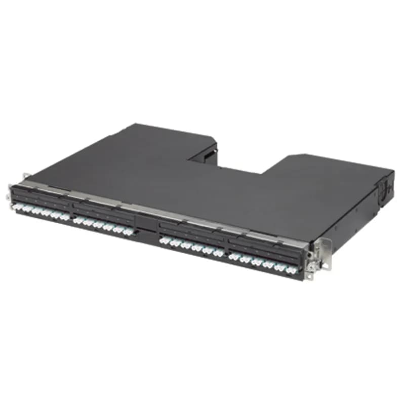 Panduit PVQ-FMT - The PViQ 24 port fiber tray is an open fiber tray for field termination. It is 1 RU and is black.