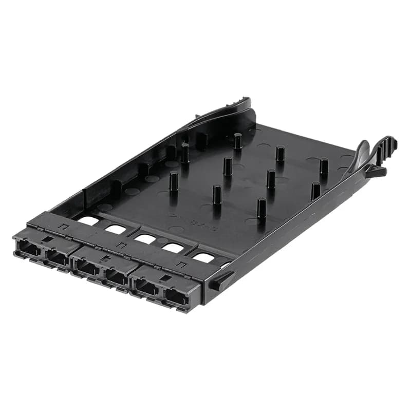 Panduit FHMP-6-ABL - This HD Flex Fiber Adapter Panel features 6 MPO ports with type A adapters. It features key MPO up to key MPO down adapters and is black.