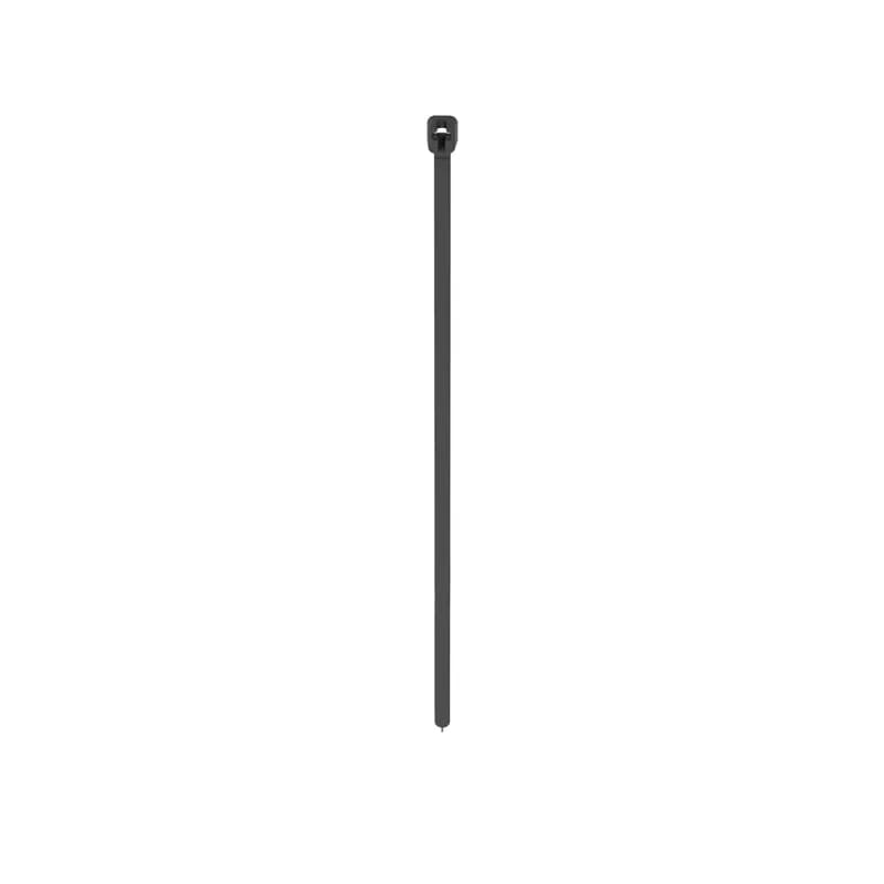 Panduit BT1M-XMR30 continuously molded barbed cable ties provide constant feeding for high productivity and reduced downtime due to fewer reel changes. Exclusive stainless steel locking barb with high loop tensile strength provides higher reliability for demanding applications. Miniature cross section, 4 (102mm) cable ties for use with PAT1M4.0-BT Tool. Made of Heat Stabilized Nylon 6.6, are black in color and come 5,000 ties per reel.