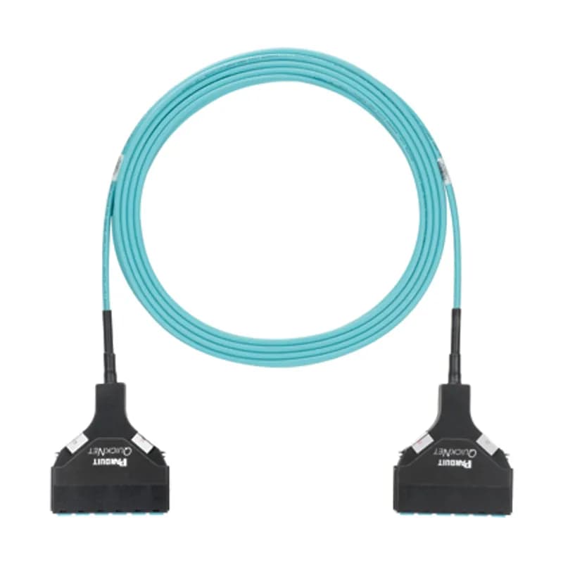Panduit FZTSLXNXNSNM030 - OM4 12 Fiber Indoor Trunk LSZH LC Cassette to LC Cassette Std Polarity with no Pulling Eye - 30m