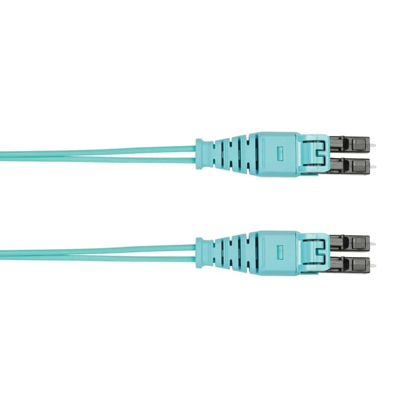 2 fiber OM4 patch cord, LC push pull to LC push pull, 16mm jacket, riser (OFNR) rated, Ultra IL, 4m