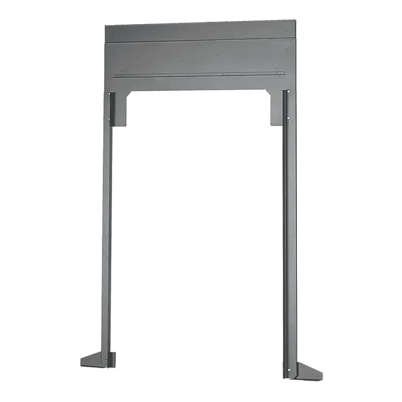 The Net-Contain Sliding Door Frame Adapter works with cabinet-supported cold aisle and hot aisle containment systems to manage temperatures in the data center. The adapter is used for a 4-foot (1200mm) aisle, works with cabinets that are 48 or 51 RU tall, and is black.