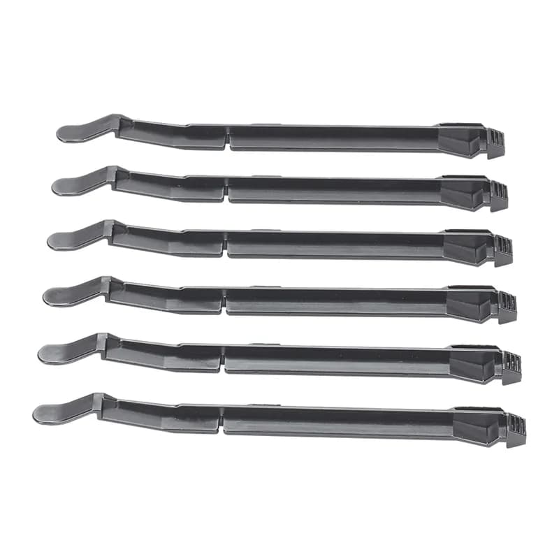 The HD Flex Panel Rail Kit contains 6 rails to allow 6-port cassettes to be used in HD Flex Panels that are pre-configured for 4-port or 12-port cassettes.