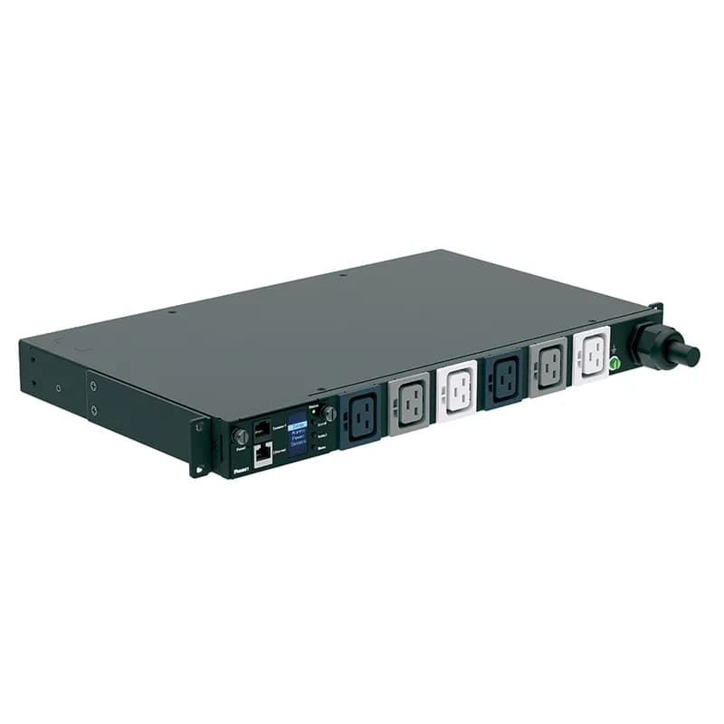 Panduit P06D16M - This Panduit G5 Monitored Input PDU features (6) C19 outlets. It is a 30 amp, 208 V, three phase PDU with a NEMA L15-30P input plug and a 10 foot (3m) power cord.