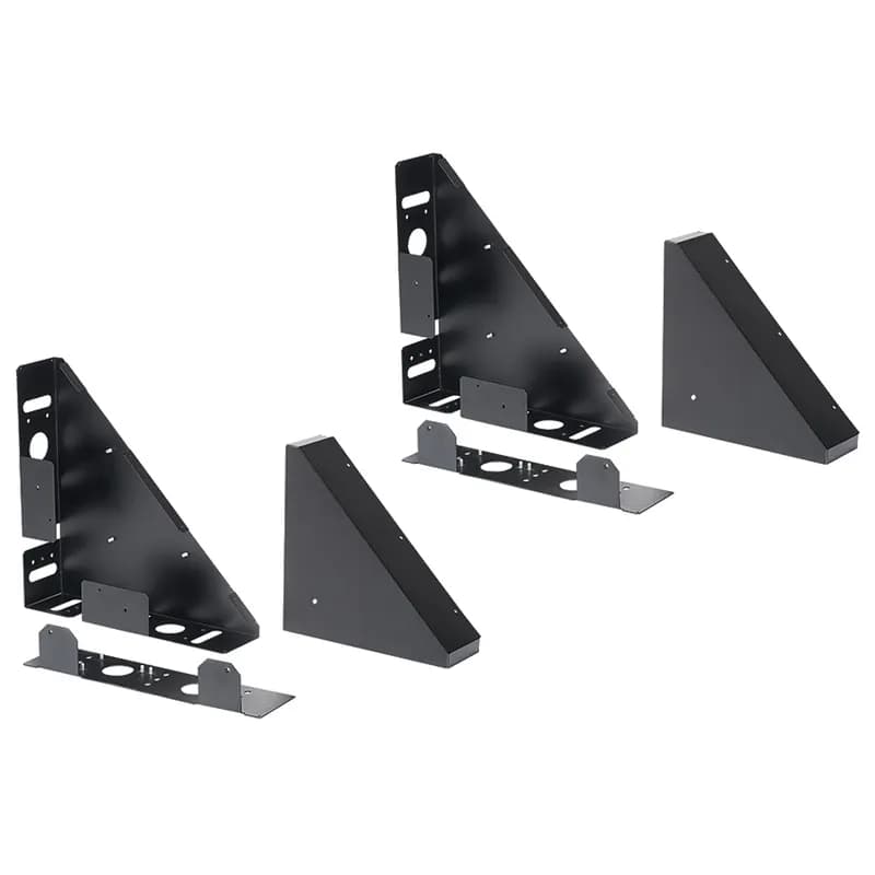 The conversion kit is used to convert an USRC single row end of row frame to UAC to row end of row frame with a 900mm wide aisle pod. It is black.