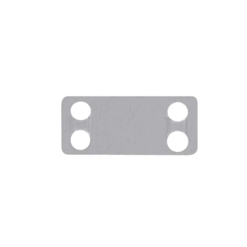 Marker plate, four holes, 304 Stainless Steel, 1.72" x .75", 1,000 piece carton