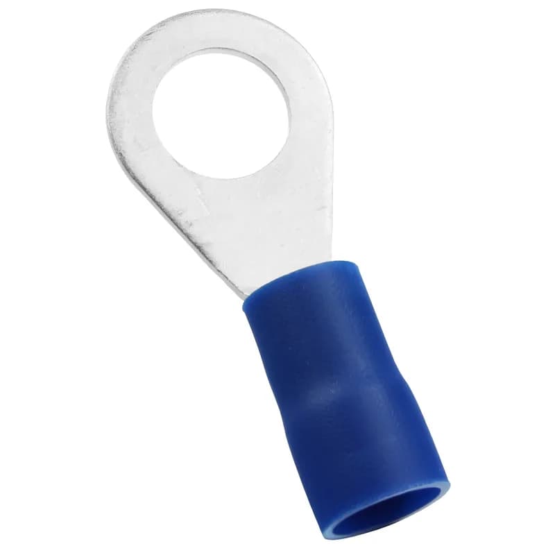 StrongHold Ring Terminal, vinyl insul, 6 AWG, 1/2 Stud Size