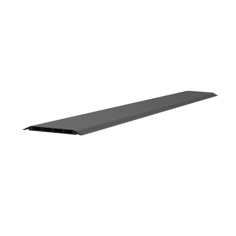 Above floor raceway is a non-metallic, 4 channel surface raceway used to route, protect, and conceal data, voice, video, fiber optic and power cabling over floors. The structurally engineered design is ADA compliant, tamper resistant and made of rigid PVC. It is 6 feet long and is black
