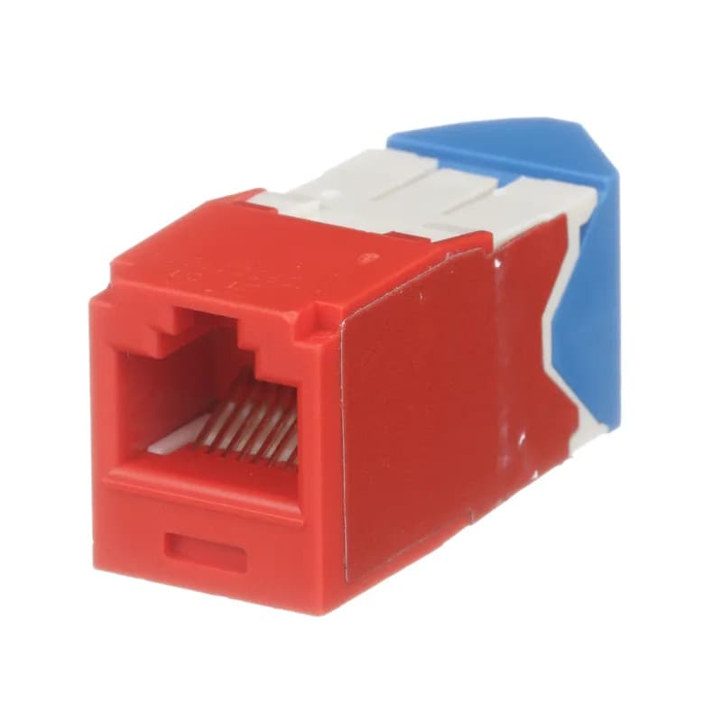 The Mini-Com Cat 6A UTP RJ45 Left/Right 45 Angled TG Jack Module is designed to terminate 4-pair, 22-26 AWG twisted pair cable and improves cable routing to jacks in tight spaces. Each module is 100% factory tested to exceed industry standard performance requirements. TG style termination eliminates the need for a termination tool. Each jack is individually serialized for traceability and is compatible with Mini-Com Modular Patch Panels and Faceplates.
