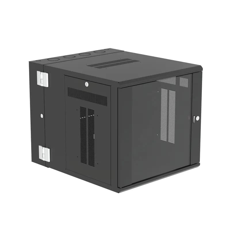Panduit PZWMC1230W - The PanZone Wall Mount Cabinet with windowed door is 30 inches deep and includes hinged doors on the front and back for complete access to networking equipment to make moves, adds, and changes easy. The removable side panels allow for access to cable routing. The enclosure is engineered to allow proper climate control for use with various networking equipment. The 12 RU enclosure is rated to 250 pounds and is black.