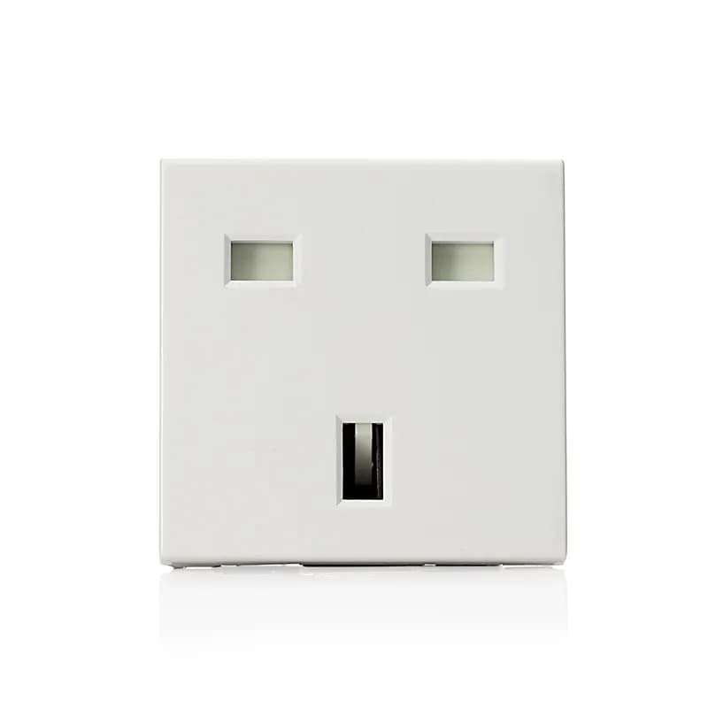 British Socket, 13A - 250 VAC, for use with Panduit Data Access Port DAP4BC-X0