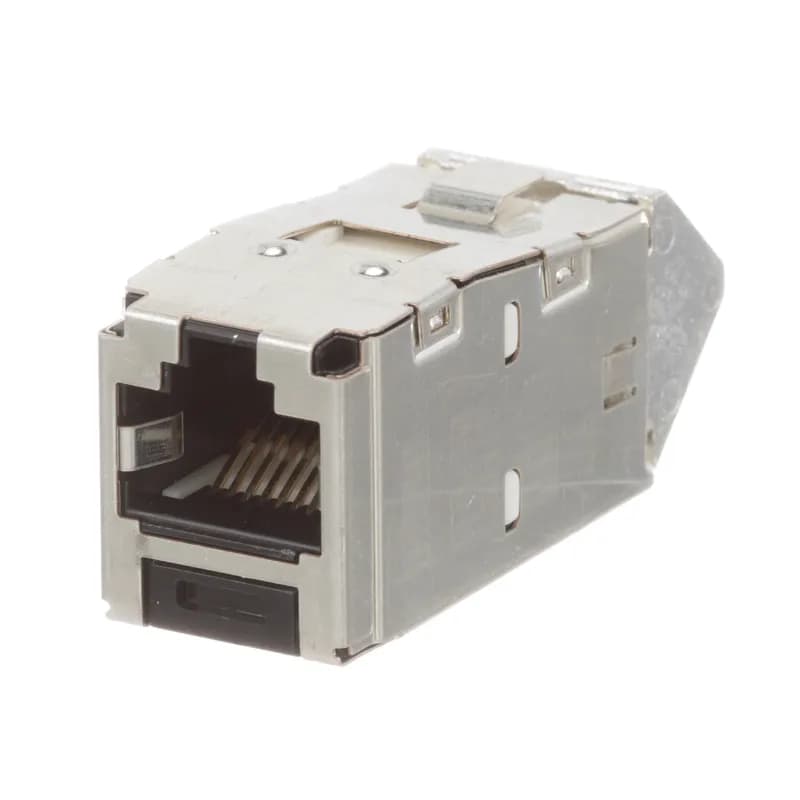 The Mini-Com Cat 6 Shielded RJ45 Up/Down 45 Angled TG Jack Module is designed to terminate shielded 4-pair, 22-26 AWG twisted pair cable and improves cable routing to jacks in tight spaces. Each module is 100% factory tested to exceed industry standard performance requirements. TG style termination eliminates the need for a termination tool. Each jack is individually serialized for traceability and is compatible with Mini-Com Modular Patch Panels and Faceplates.