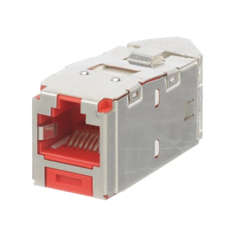 The Mini-Com Cat 6 Shielded RJ45 Left/Right 45 Angled TG Jack Module is designed to terminate shielded 4-pair, 22-26 AWG twisted pair cable and improves cable routing to jacks in tight spaces. Each module is 100% factory tested to exceed industry standard performance requirements. TG style termination eliminates the need for a termination tool. Each jack is individually serialized for traceability and is compatible with Mini-Com Modular Patch Panels and Faceplates.