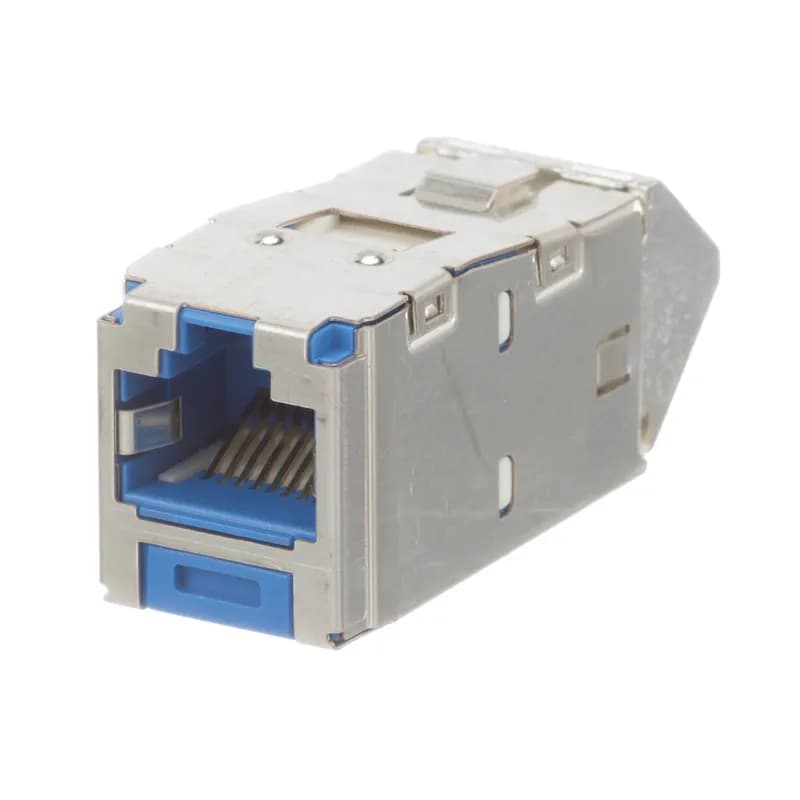 The Mini-Com Cat 6 Shielded RJ45 Up/Down 45 Angled TG Jack Module is designed to terminate shielded 4-pair, 22-26 AWG twisted pair cable and improves cable routing to jacks in tight spaces. Each module is 100% factory tested to exceed industry standard performance requirements. TG style termination eliminates the need for a termination tool. Each jack is individually serialized for traceability and is compatible with Mini-Com Modular Patch Panels and Faceplates.